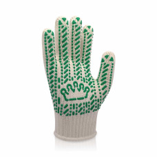 Корона білі 5610 Рукавички трикотажні з ПВХ 7 клас  / Артикул 5610